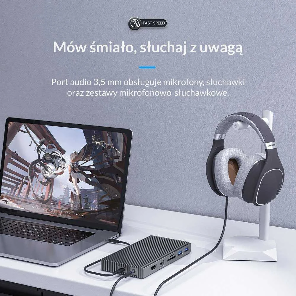 Orico stotelė su 3.5mm garso jungtimi