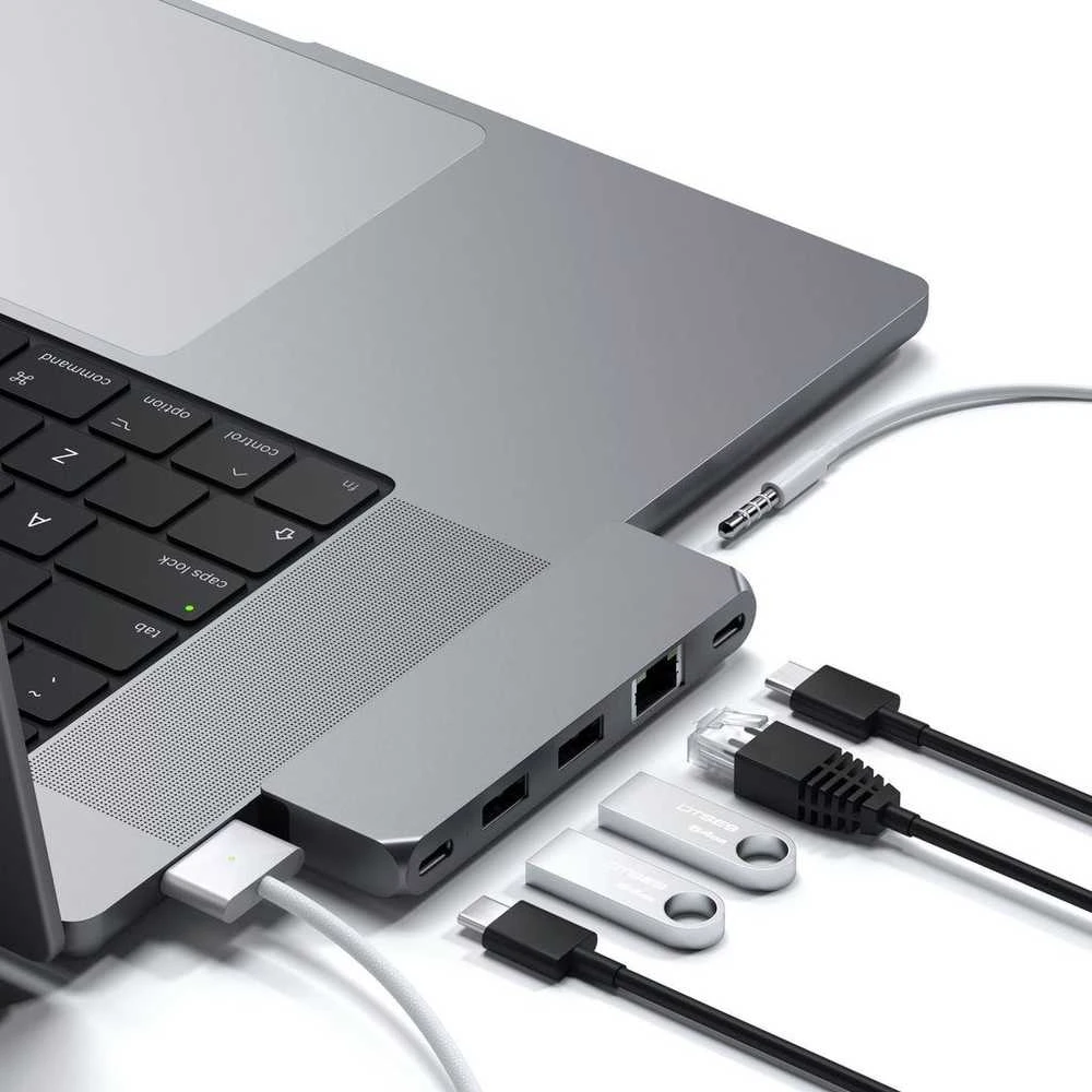 USB Hub Satechi USB-C Pro Hub Mini Space Pilka