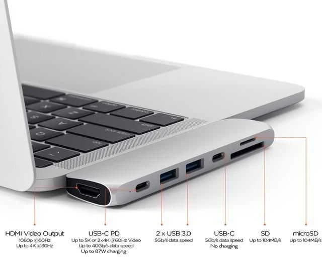 Apple Satechi USB-C 7 Multiport Kosminė pilka adapteris