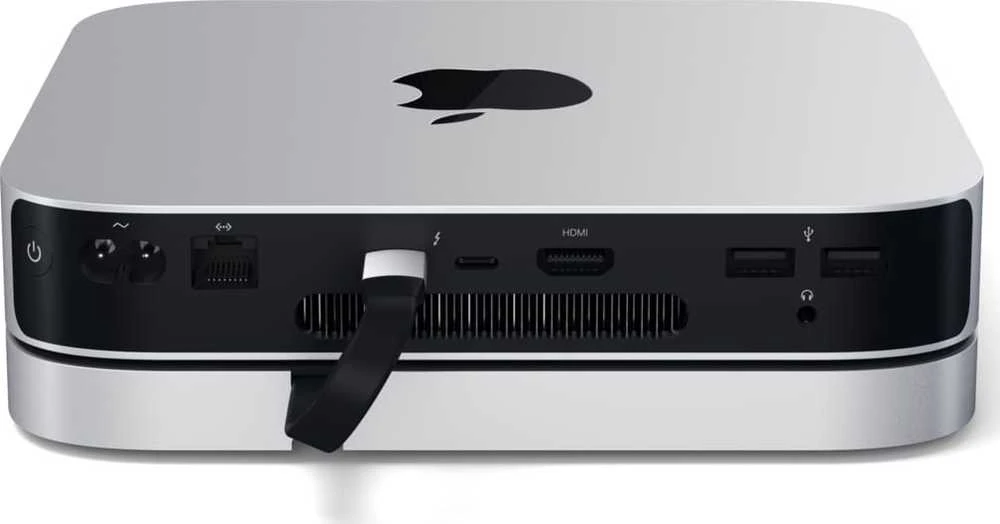 Satechi Aliuminio do Mac Mini USB-C (USB-C, 3x USB-A, czytnik kart micro/SD, lizdo prievadas) (sidabrinė)