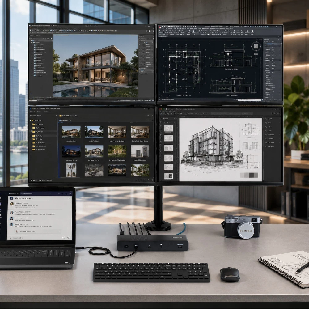 StarTech doko stotelė / kartotuvas laidinė Thunderbolt 5 juoda, pilka (206UE-TB5USB4DOCK)