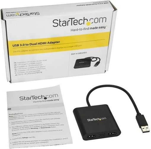 „StarTech“ USB ADAPTERIS PRIE HDMI 4K/M/F 2 KANALŲ GARSO