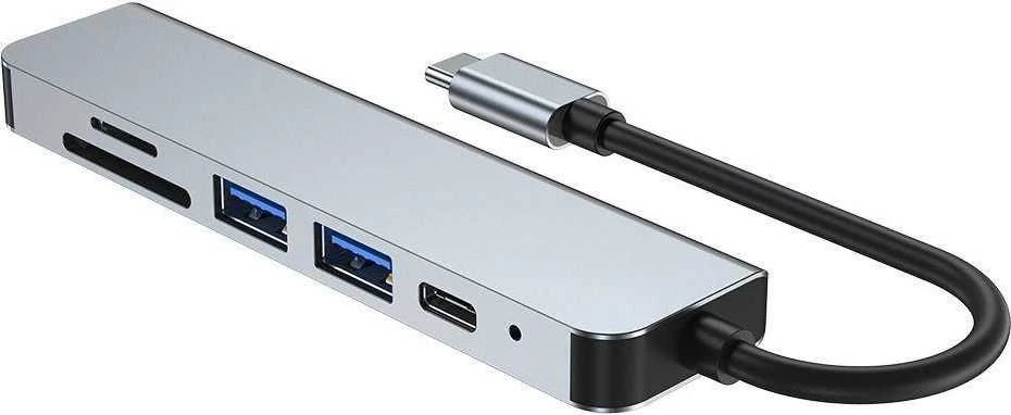 Šakotuvas „Tech-Protect V4-HUB“ 6 viename USB-C stotelė / replikatorius