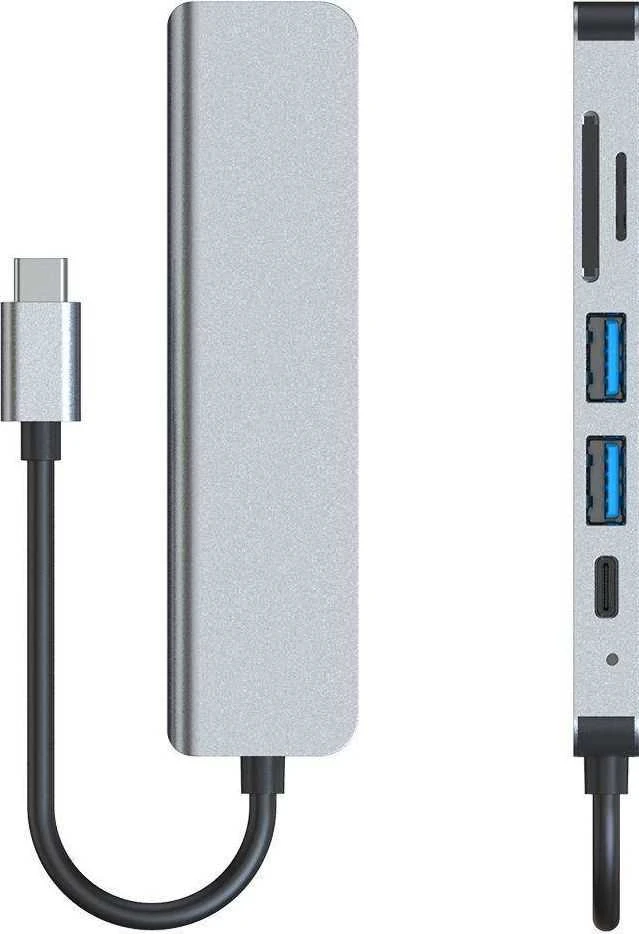 Šakotuvas „Tech-Protect V4-HUB“ 6 viename USB-C stotelė / replikatorius