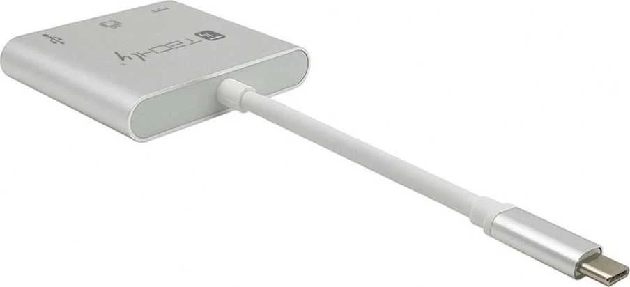 TECHLY konverterio kabelio adapteris USB-C prie USB 3.0 HDMI ir PD