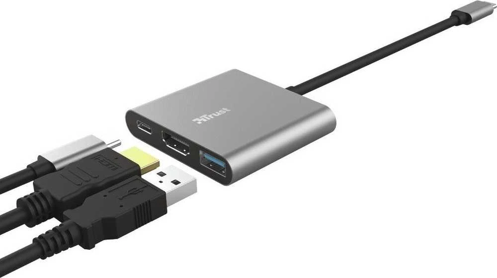 Trust Dalyx USB 3.2 Gen 1 (3.1 Gen 1) Type-C Aliuminio, Juodas