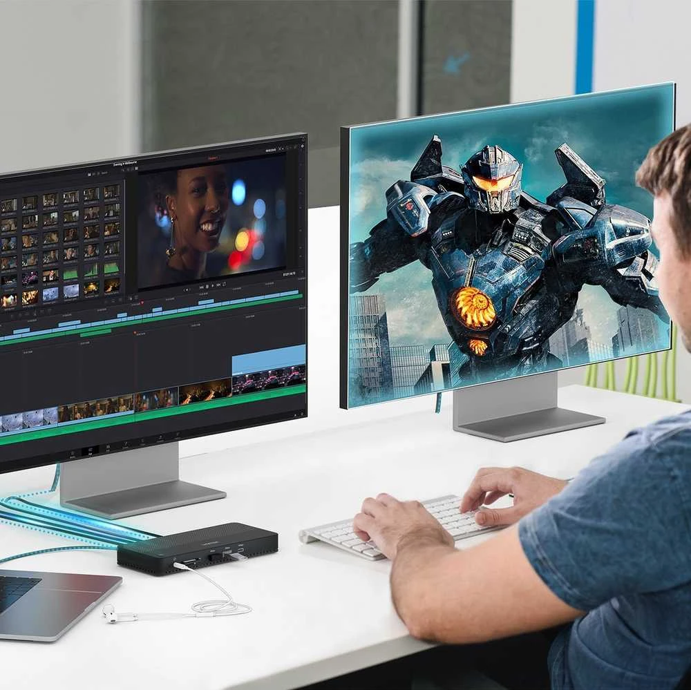 Unitek Doko stotelė 12w1, HDMI 8K, USB 4, 100 W