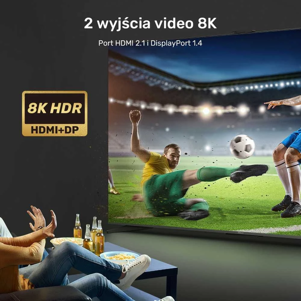 Unitek Doko stotelė 12w1, HDMI 8K, USB 4, 100 W