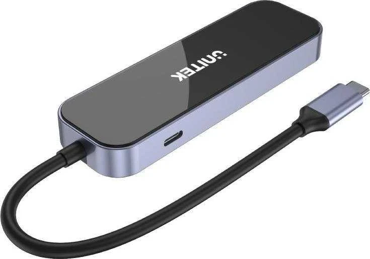 UNITEK D1084A šakotuvas USB-C 3x USB-A 3.1 HDMI 4K PD 100W
