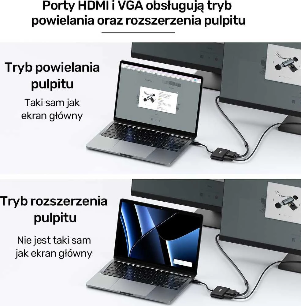 Stotis / replikatorius Unitek USB-C HDMI 4K ir VGA FullHD (V1168A)
