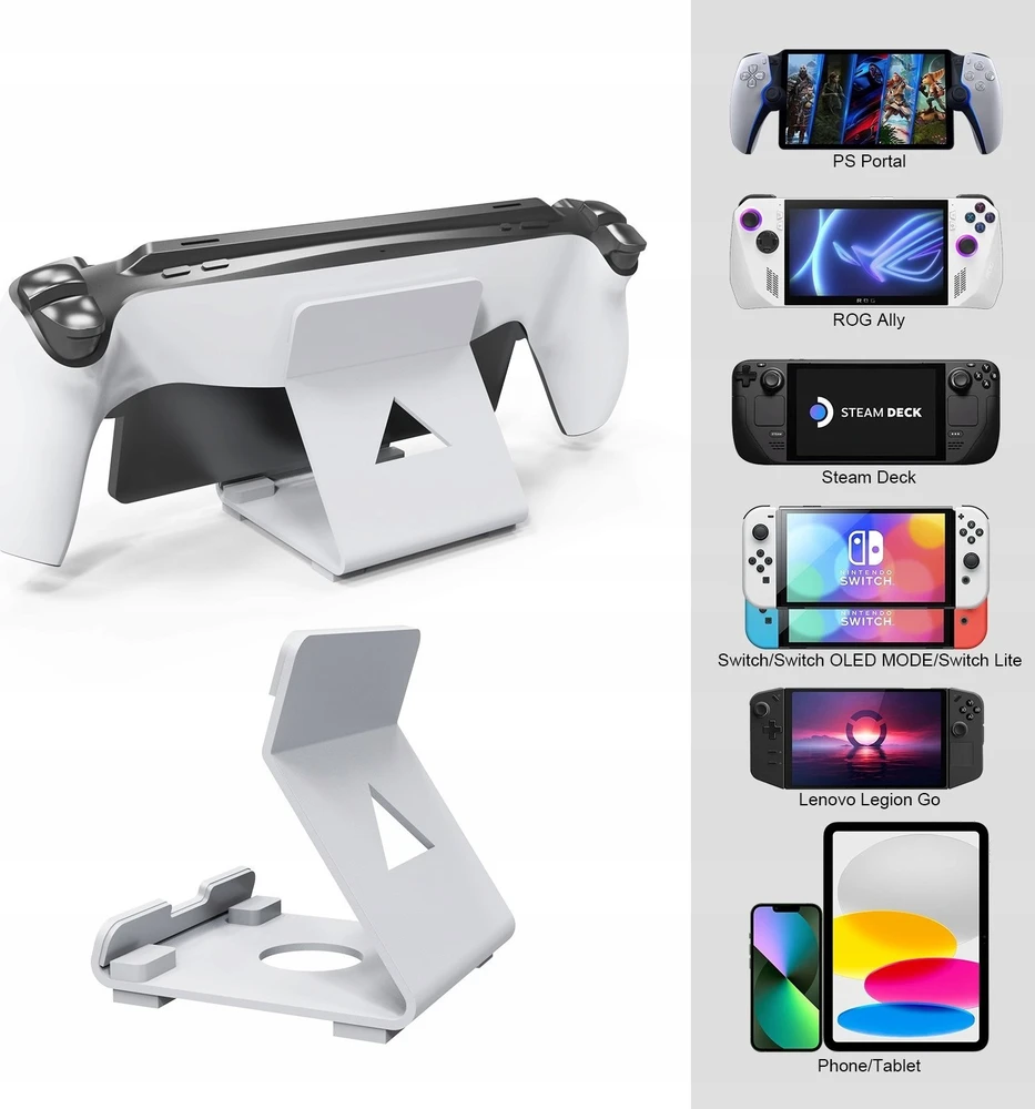 Stovas JVS P5185, skirtas Asus ROG Ally / Steam Deck / Sony Playstation PS Portal / Nintendo Switch / Lenovo Legion Go konsolėms