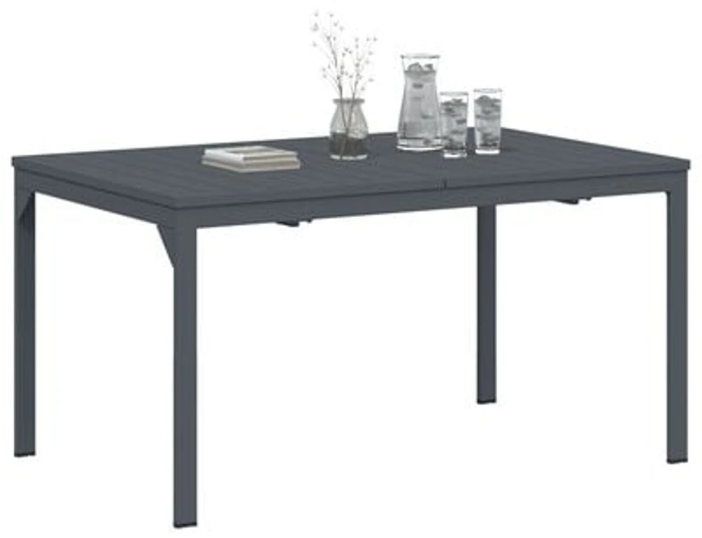 Lauko vakarienės stalas Antracitas 210 x 90 x 73 cm Plienas