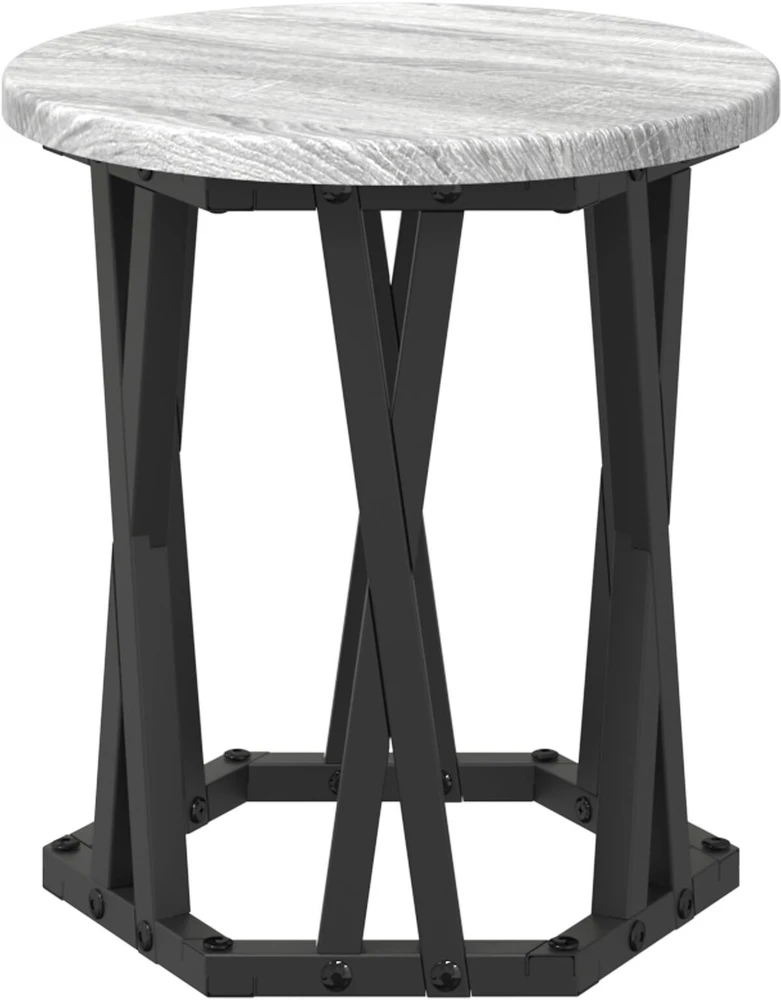 Nesting šoninis stalas 3 vnt. Pilkas Sonoma 53 x 53 x 40 cm