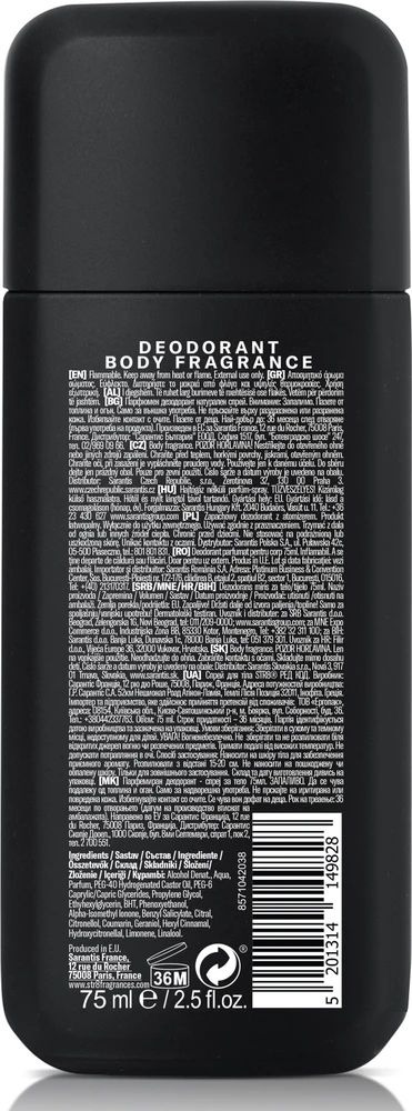 Str8 Raudona Code Scented Purškiklis For Men, 75 ml