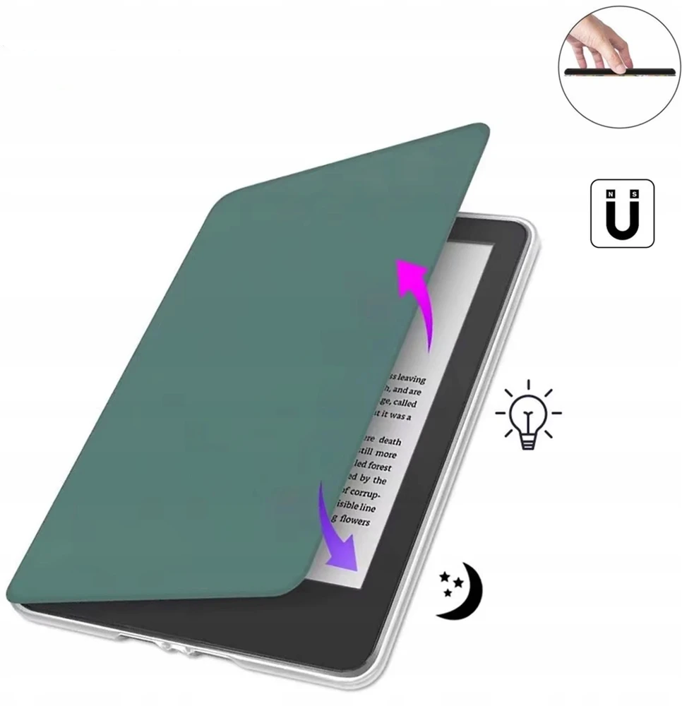 Strado akrilinis dėklas Kindle Paperwhite 6/ Colorsoft/ Signature Edition 2024 7'', žalias
