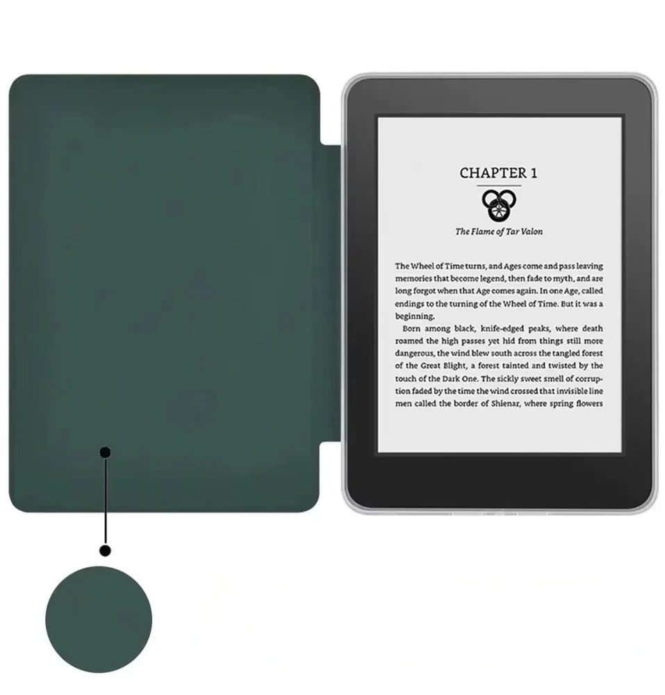 Strado akrilinis dėklas Kindle Paperwhite 6/ Colorsoft/ Signature Edition 2024 7'', žalias