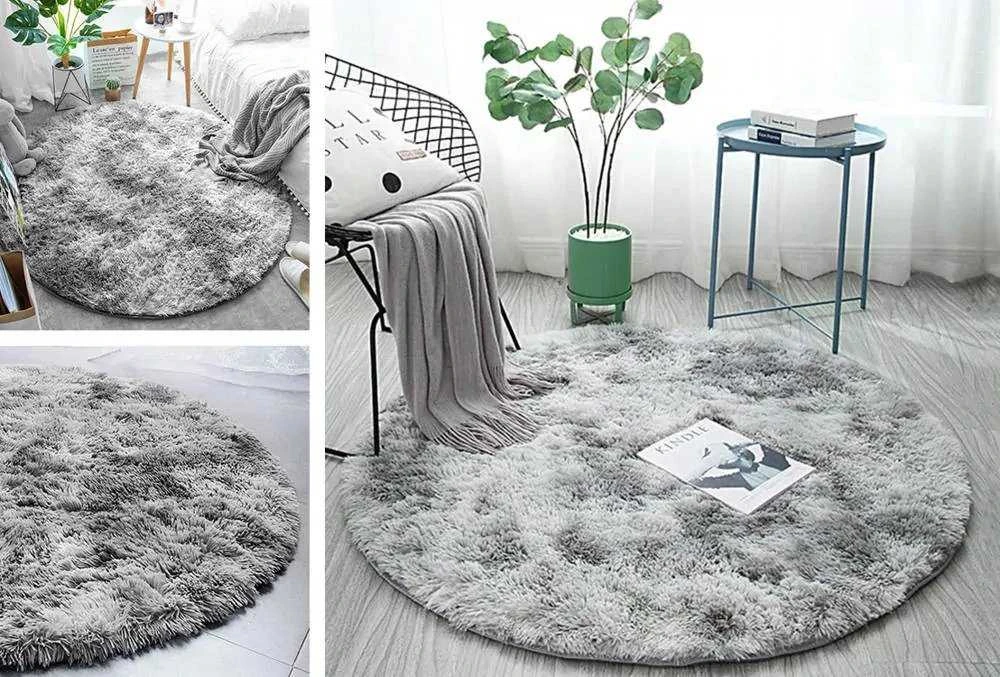 Strado Apskritas kilimas Ombre Strado 120x120 OmbreSilver (šviesiai pilka) universalus () - 22201- uniw