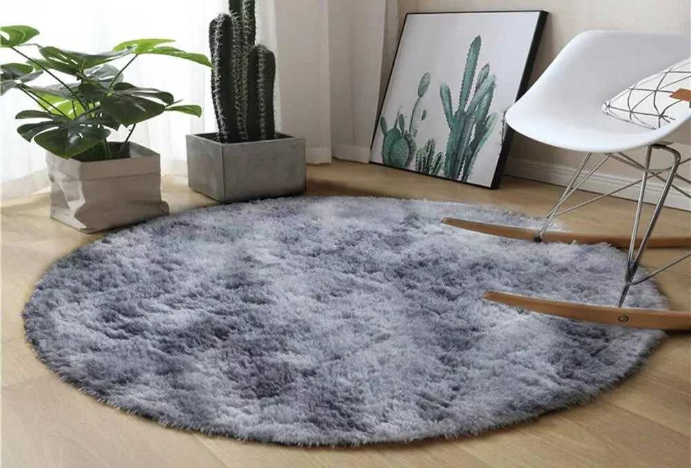Strado Apskritas kilimas Ombre Strado 120x120 OmbreSilver (šviesiai pilka) universalus () - 22201- uniw