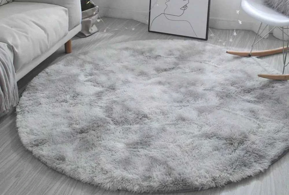 Strado Apskritas kilimas Ombre Strado 120x120 OmbreSilver (šviesiai pilka) universalus () - 22201- uniw