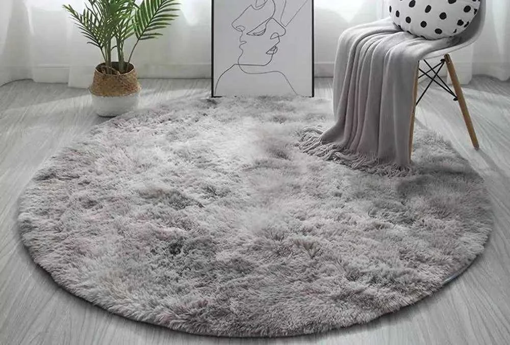 Strado Apskritas kilimas Ombre Strado 120x120 OmbreSilver (šviesiai pilka) universalus () - 22201- uniw