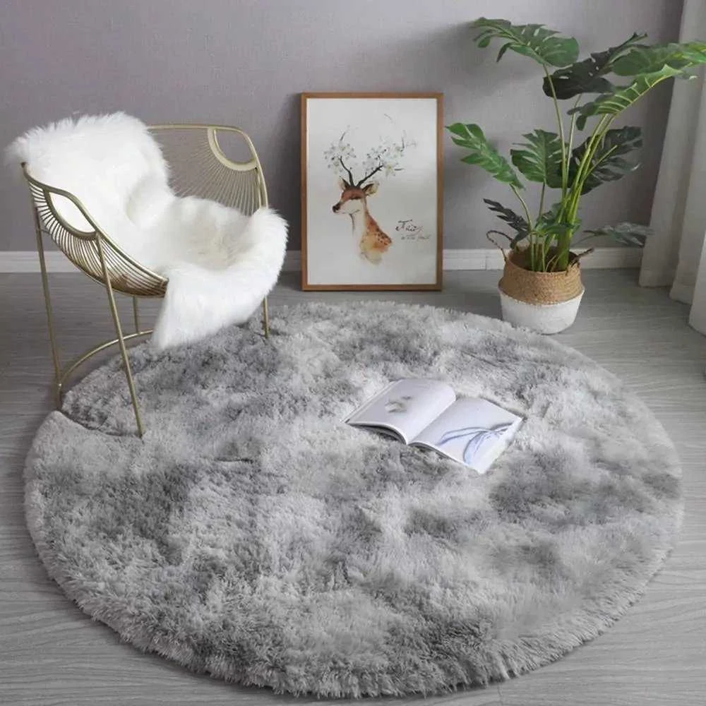 Strado Apskritas kilimas Ombre Strado 120x120 OmbreSilver (šviesiai pilka) universalus () - 22201- uniw
