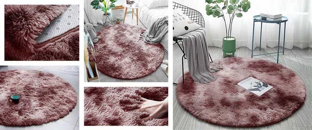 Strado Apskritas kilimas Ombre Strado 200x200 OmbrePurple (Rose) universalus () - 22251-uniw