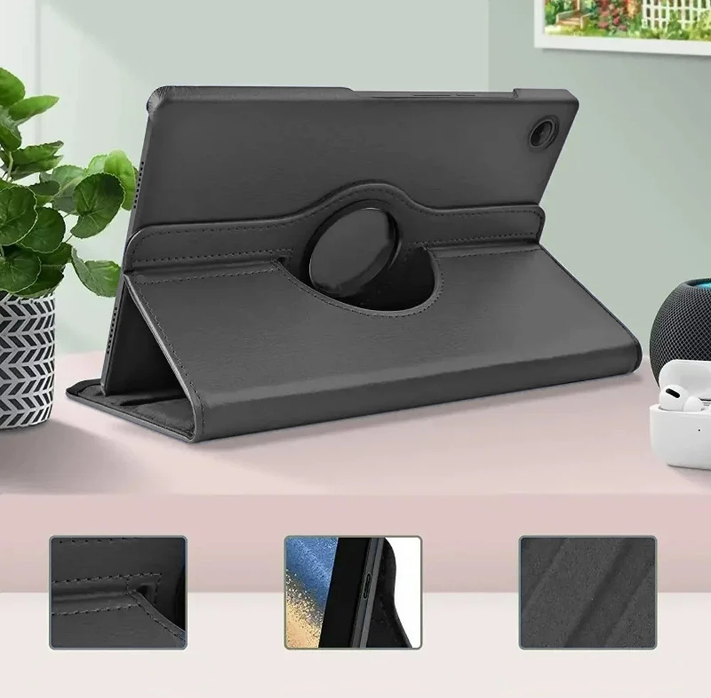 Strado Besisukantis planšetinio kompiuterio dėklas, skirtas „Samsung Galaxy Tab A9 Plus 11“, juodas