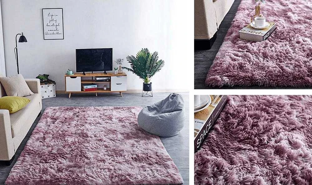 Strado Carpet Ombre Shaggy Strado 140x200 OmbrePurple (rožinė) universalus