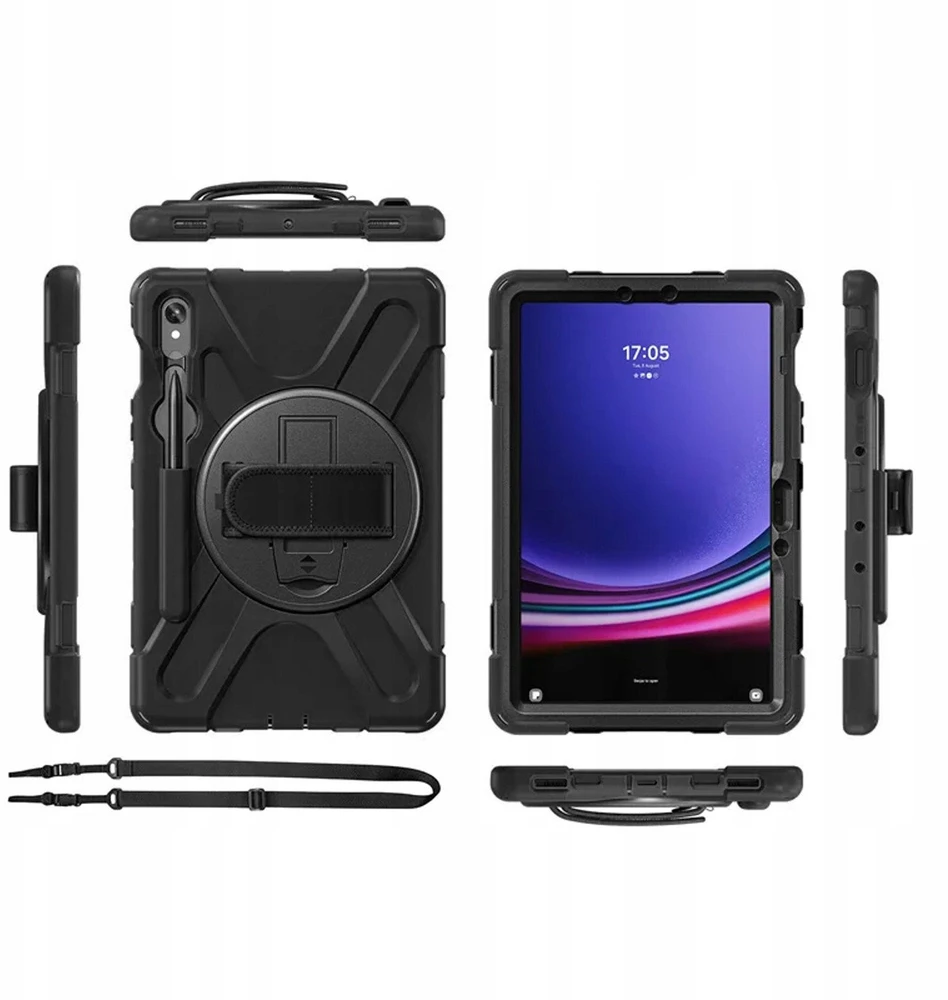 Dėklas na tablet Strado Dėklas Armor su laikikliu i paskiem do Samsung Galaxy Tab S9/ S9 FE SM-X710/SM-X716B/SM-X510 SM-X516 2023/ S10 FE SM-X520/SM-X526 2025