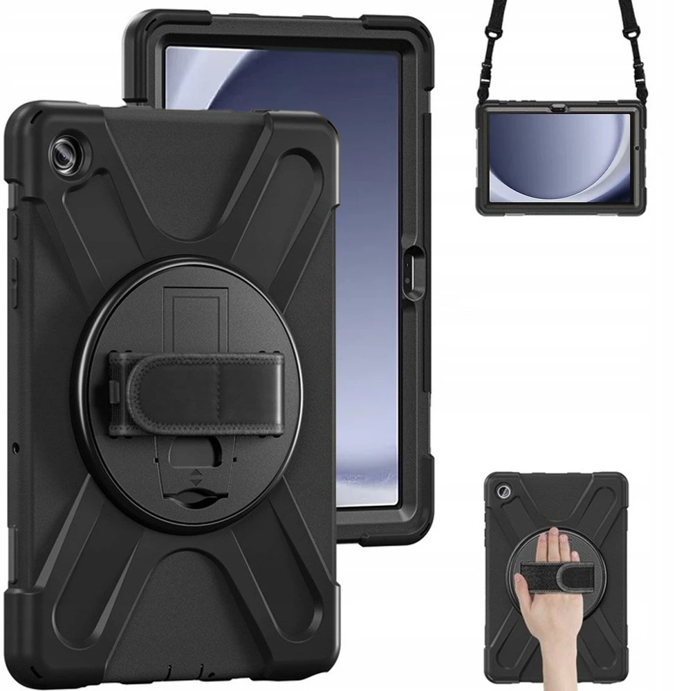 Dėklas na tablet Strado Dėklas Armor su laikikliu i paskiem do Samsung Galaxy Tab A9 Plus 11 (Juoda)