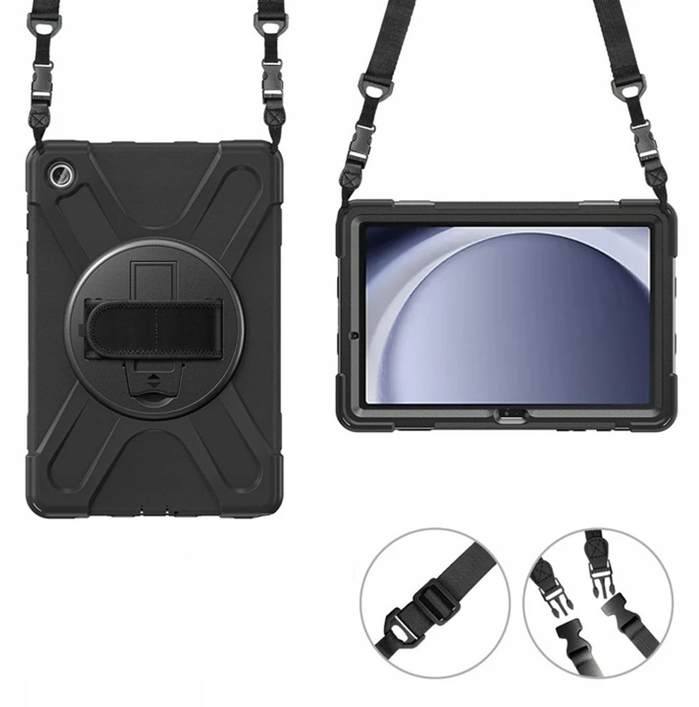 Dėklas na tablet Strado Dėklas Armor su laikikliu i paskiem do Samsung Galaxy Tab A9 Plus 11 (Juoda)