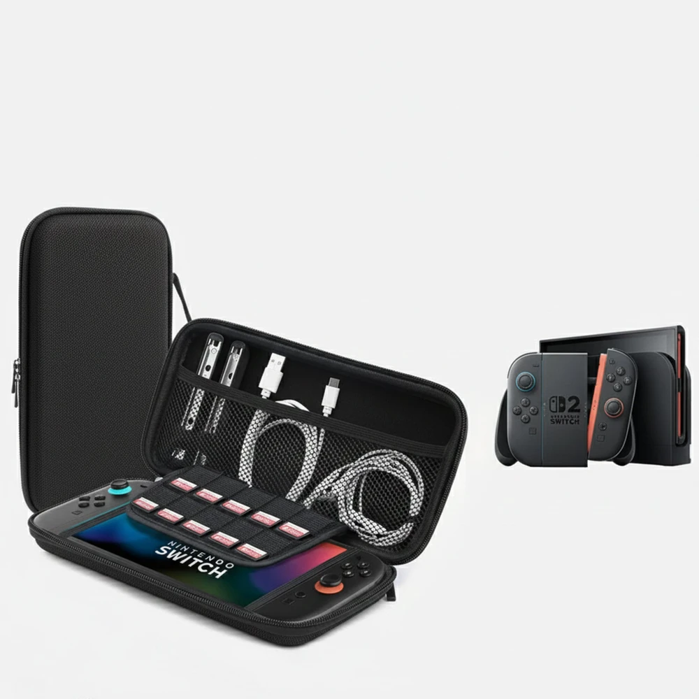 Strado Kelioninis dėklas Nintendo Switch 2 juodas (DNNS2TRAVELCASE)