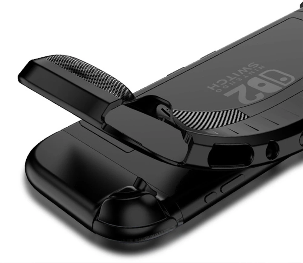 Strado Dėklas Nintendo Switch 2 2025 Lengvas žaisti, pagerina sukibimą, apsauginis su stovu, juodas