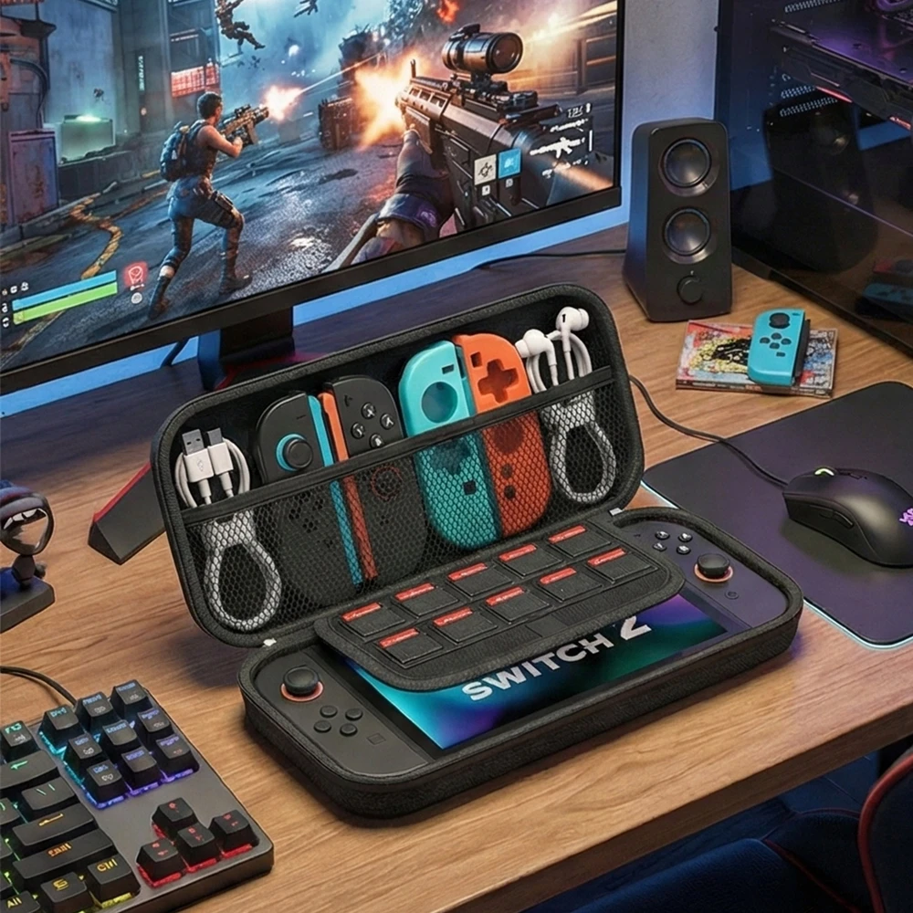 Strado Kelioninis dėklas Nintendo Switch 2 juodas (DNNS2TRAVELCASE)
