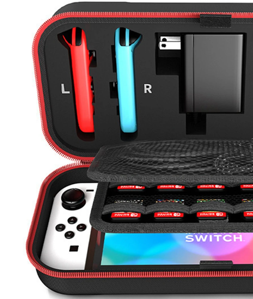Strado Kelioninis dėklas Nintendo Switch / OLED raudonas (DNNSOLEDTRAVELCASE.R)
