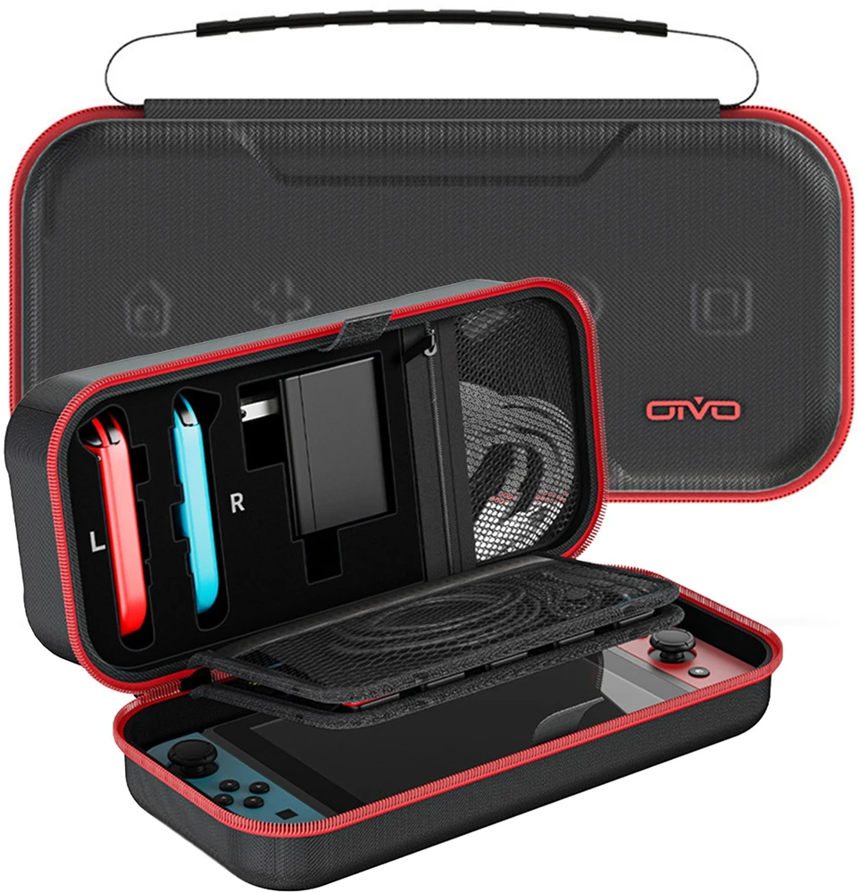 Strado Kelioninis dėklas Nintendo Switch / OLED raudonas (DNNSOLEDTRAVELCASE.R)