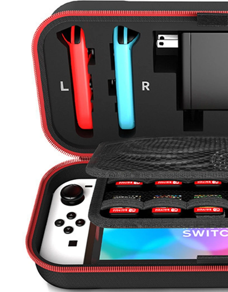 Strado Kelioninis dėklas Nintendo Switch / OLED raudonas (DNNSOLEDTRAVELCASE.R)
