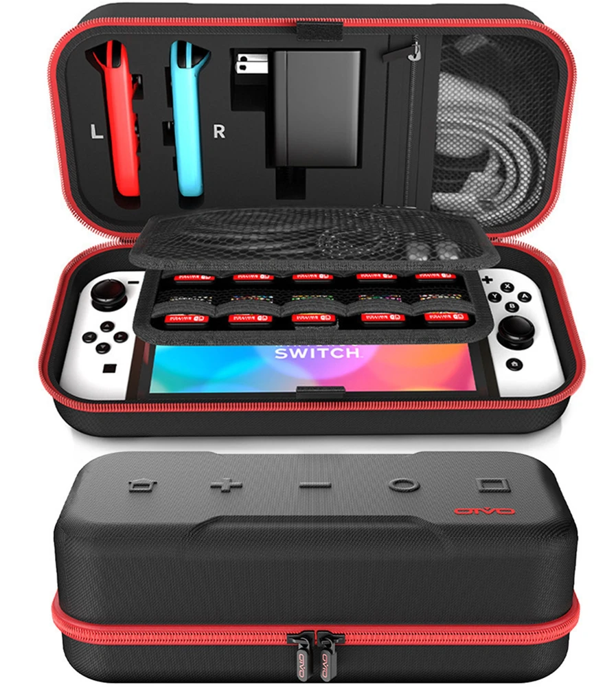 Strado Kelioninis dėklas Nintendo Switch / OLED raudonas (DNNSOLEDTRAVELCASE.R)