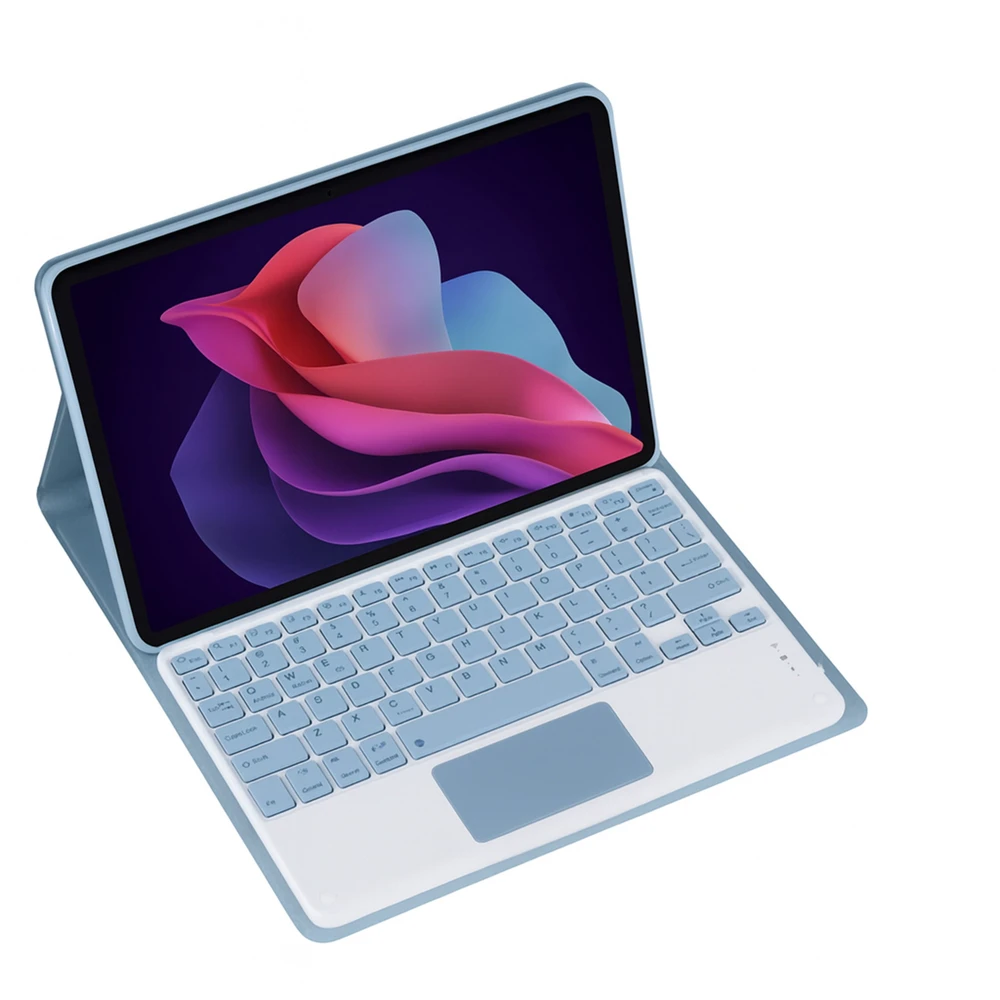 Strado-Tech „Bluetooth“ klaviatūros dėklas, skirtas „Lenovo Idea Tab Pro / Pro MT 12.7 12“, mėlynas – apsauginis su stovu