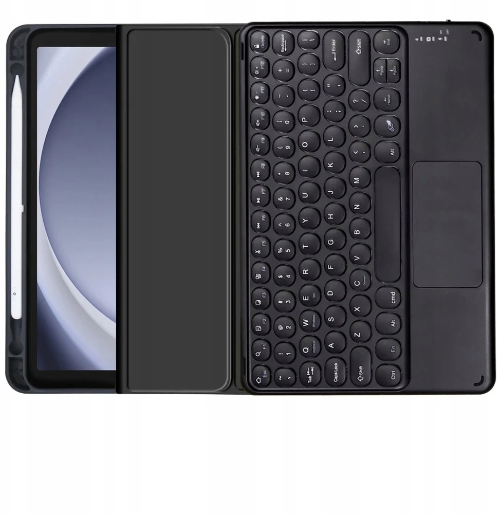 Strado Dėklas su klaviatūra Bluetooth touchpad do Samsung Galaxy Tab A9 8.7 X110/X115, juoda