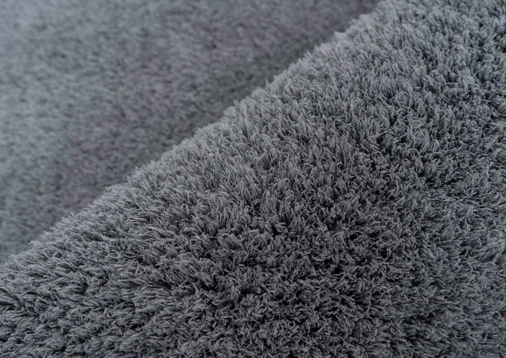 Strado Apvalus kilimas Alpaca 300x300 cm, pilkas – pliušinis, minkštas svetainei ir miegamajam
