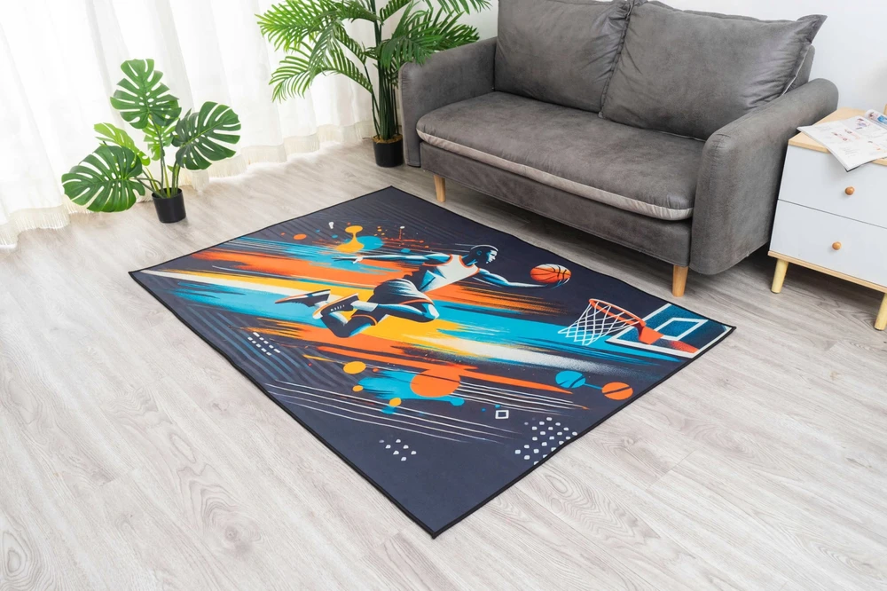 Strado Žaidimų kilimas 3D Basketball 100x150 cm – modernus 3D dizainas gamerio kambariui