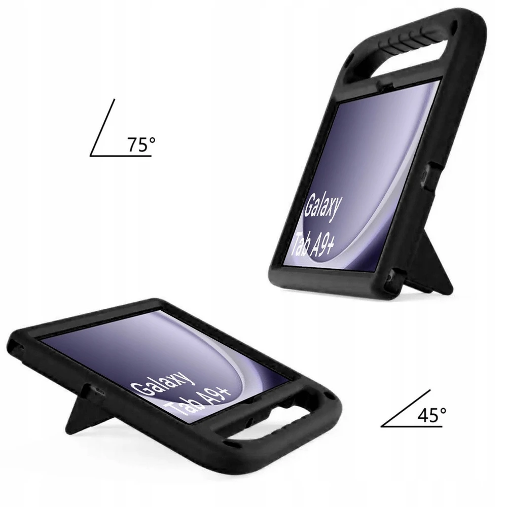 Planšetinio kompiuterio dėklas Strado Dėklas FunColor skirtas Samsung Galaxy Tab A9 Plus 11 (Juodas)