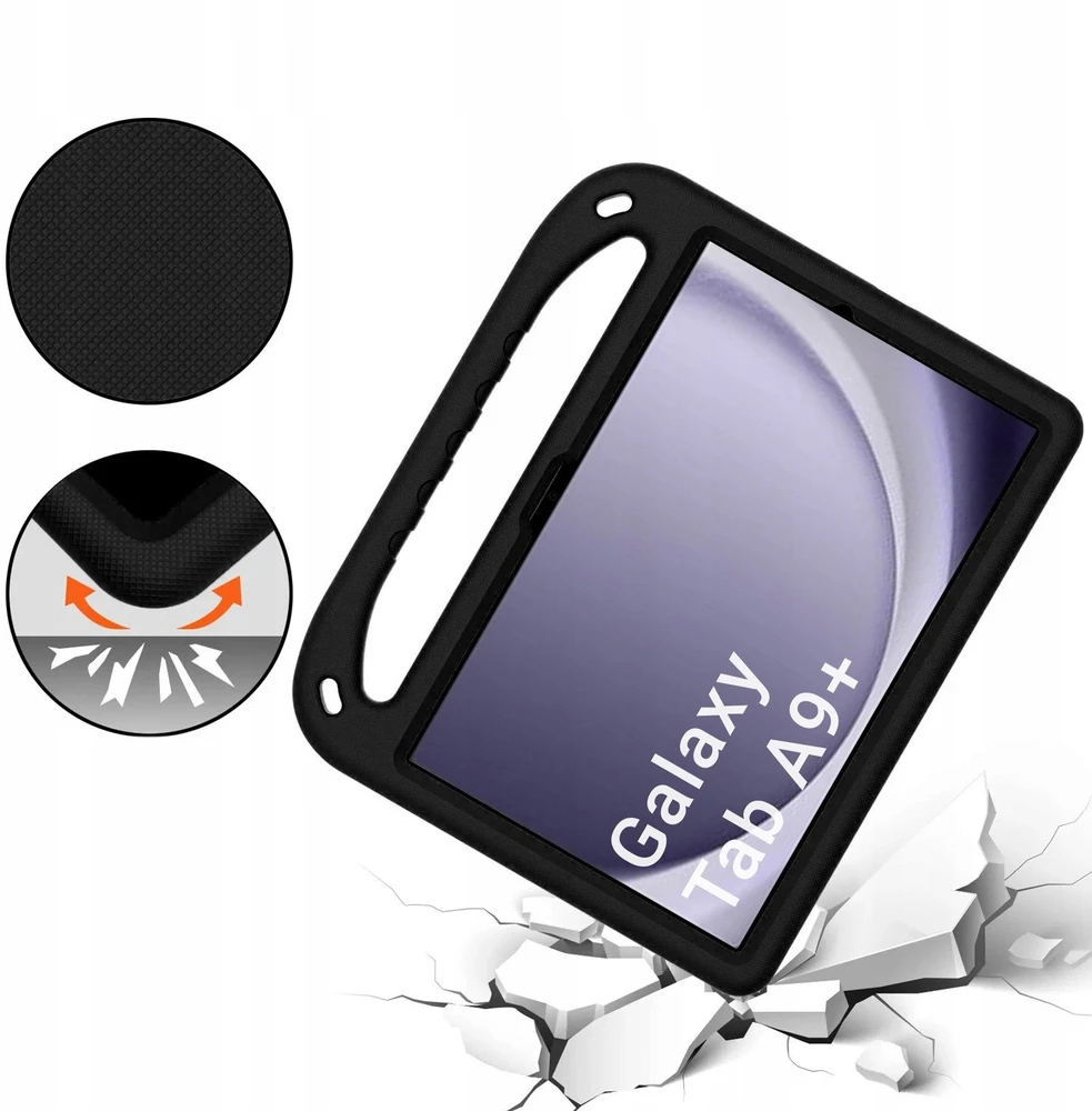 Planšetinio kompiuterio dėklas Strado Dėklas FunColor skirtas Samsung Galaxy Tab A9 Plus 11 (Juodas)