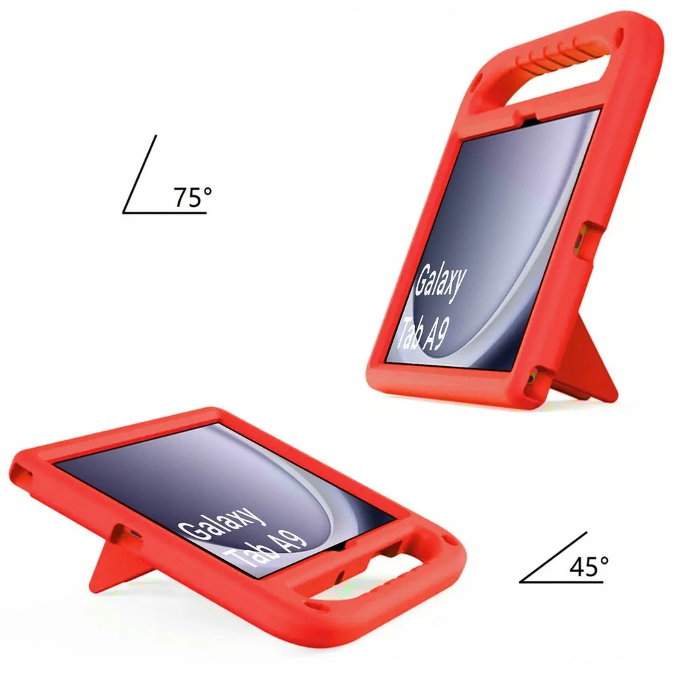 Planšetinio kompiuterio dėklas Strado „FunColor“ dėklas „Samsung Galaxy Tab A9 8.7“ (Raudonas)