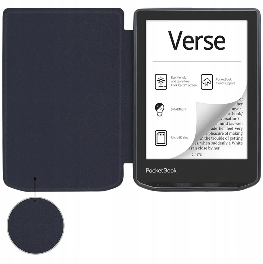 Dėklas Strado Dėklas Smart do PocketBook Verse Pro 629 634 (Juodas)