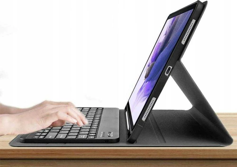 Strado planšetinio kompiuterio dėklas „Samsung Galaxy Tab S7 FE/S7 Plus“ klaviatūros dėklas – CFS7FE (juodas, universalus)