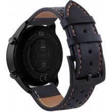 Išmaniojo laikrodžio Amazfit BIP/GTS/GTR odinis dirželis, Juodos spalvos, 42mm