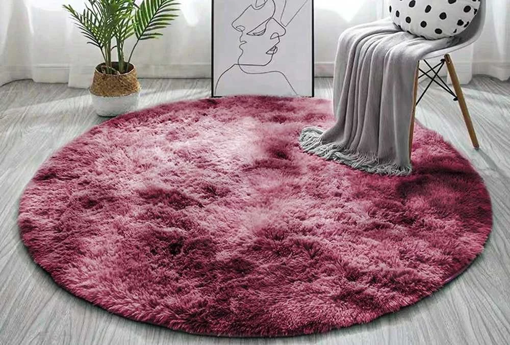 Strado Ombre apvalus kilimas 150x150 OmbreRed (Raudona), universalus