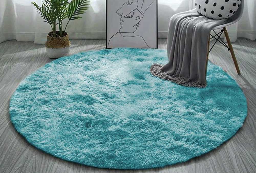 Strado Ombre apvalus kilimėlis 120x120 OmbreBlue (Šviesiai mėlynas) universalus () - 22264-uniw